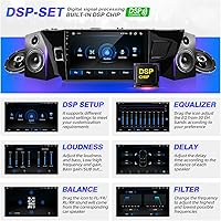 Vista 4 de Para Corolla Android Radio pantalla táctil compatible con Carplay Android Auto, reproductor de medios de navegación Bluetooth estéreo para coche