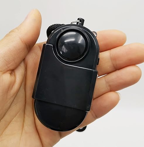 Miniatura 5 de Paquete de 2 mini detectores de movimiento portátiles, sirena de perforación de oreja de 120 DB, luz LED SOS, dispositivo de seguridad para puerta