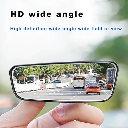 Miniatura 6 de leediga 2 piezas de vidrio HD de gran angular, espejo convexo de punto ciego de 3.74 x 1.41 pulgadas, herramienta de ayuda de estacionamiento con