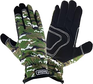 Sponsored Ad - Gardening Working Gloves for Man and Women, Black & Camouflage,Size Fit Most,Thorn Proof Breathable 1-pair ...
