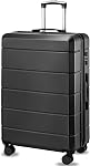 YOETEY 22x14x9 Transporter des bagages pour les avions - Valises extensibles en coquille dure pour voyager, léger, TSA Verrouillage (noir, 20 De pouce)