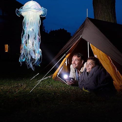 Miniatura 5 de Lámpara de medusa nocturna hecha a mano creativa DIY luces LED portátiles Halloween decoración de habitación al aire libre lámparas decorativas
