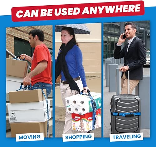 Miniatura 4 de Correa de transporte de 6 pies con asa  Cinturón ajustable  Resistente, fácil, seguro, levantamiento, movimiento, correa de transporte para cajas,