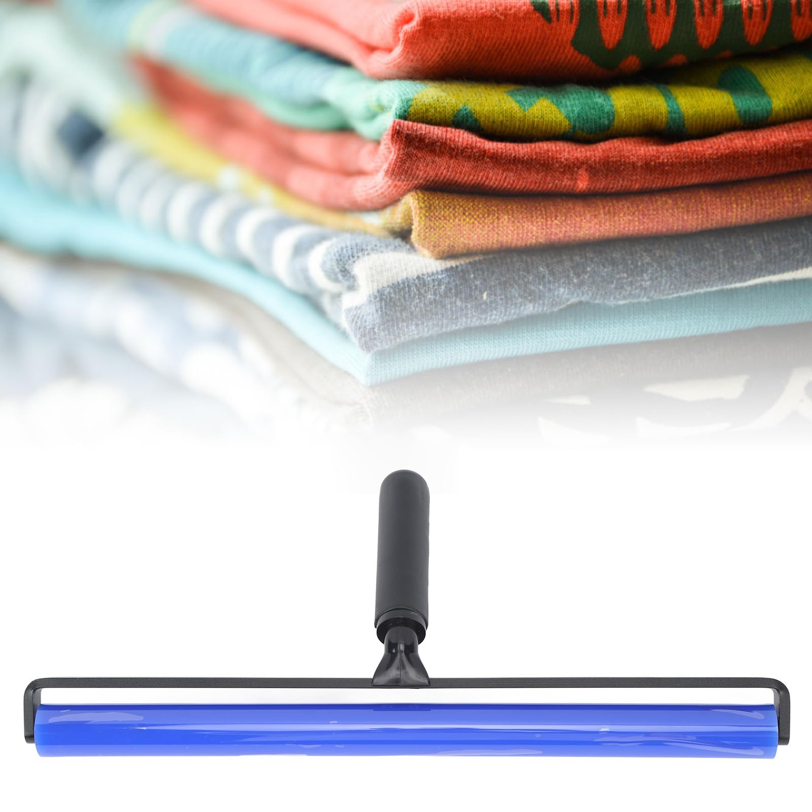 Para rodillo de pelusa, eliminación rápida del polvo, función electrostática, material de silicona de alta calidad, mango de plástico, para uso doméstico (16 pulgadas)