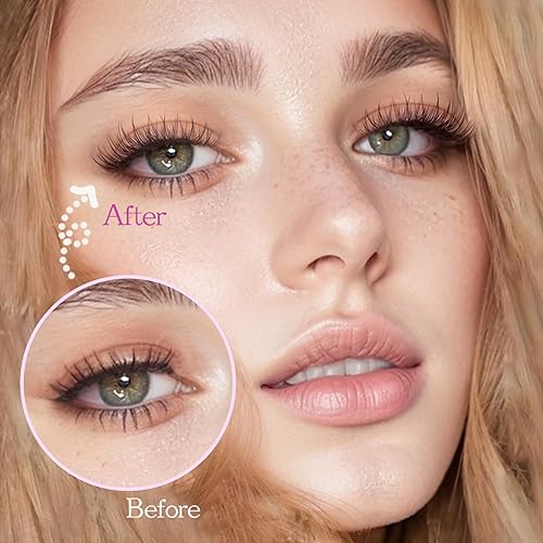 Miniatura 6 de Extensiones de pestañas rizadas en forma de D naturales y onduladas de 0.394 a 0.472 pulgadas, 110 unidades, pestañas postizas de 0.394 pulgadas,