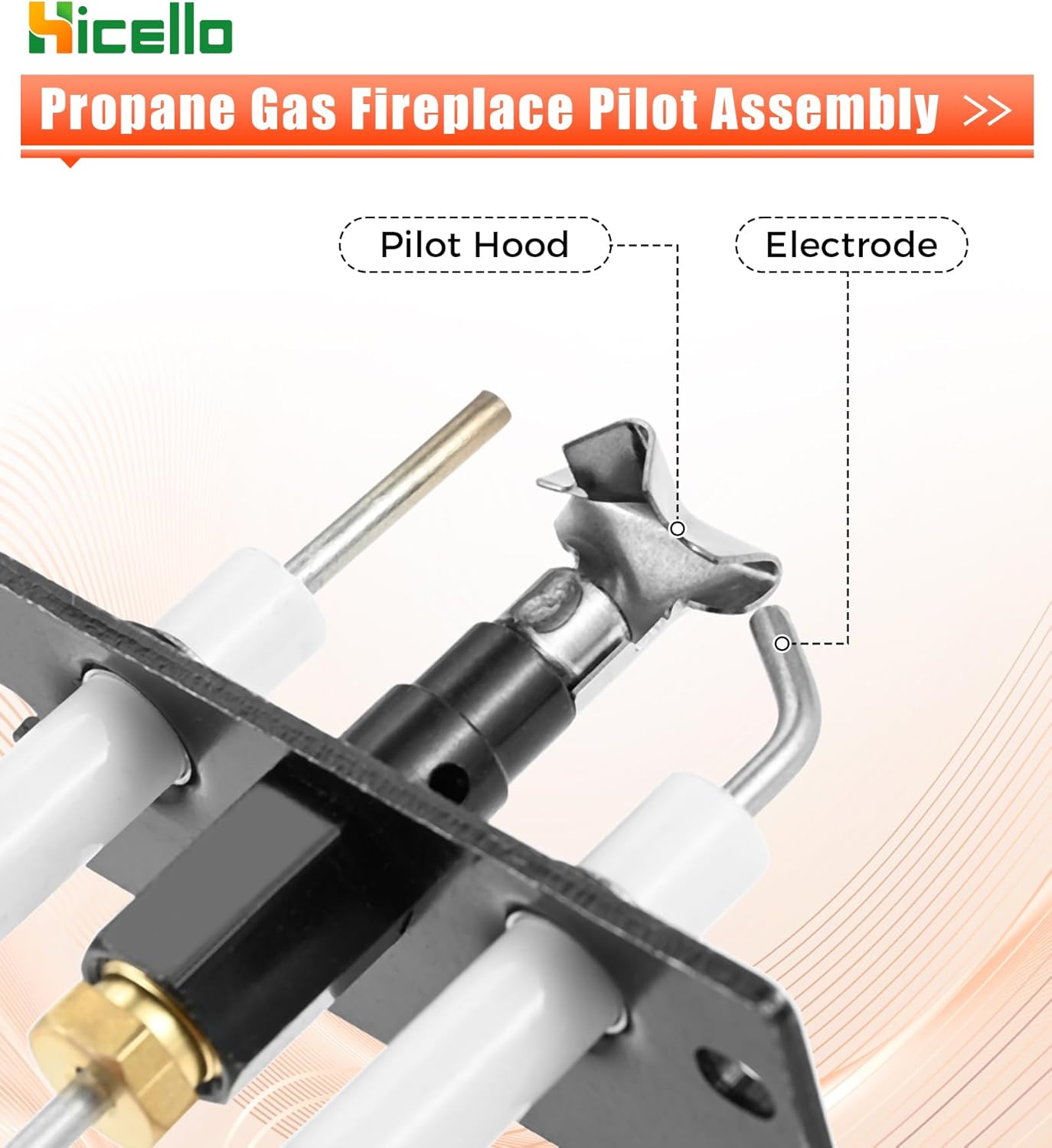 4021-423 IPI Propane Gas (LP) Pilot Assembly Replacement for Heatilator, Heat-N-Glo & Quadra-Fire Fireplaces Parts, Pilot Compatible with Heatilator Fireplace ND3933I, ND4236I, Heat N Glo 6000TR