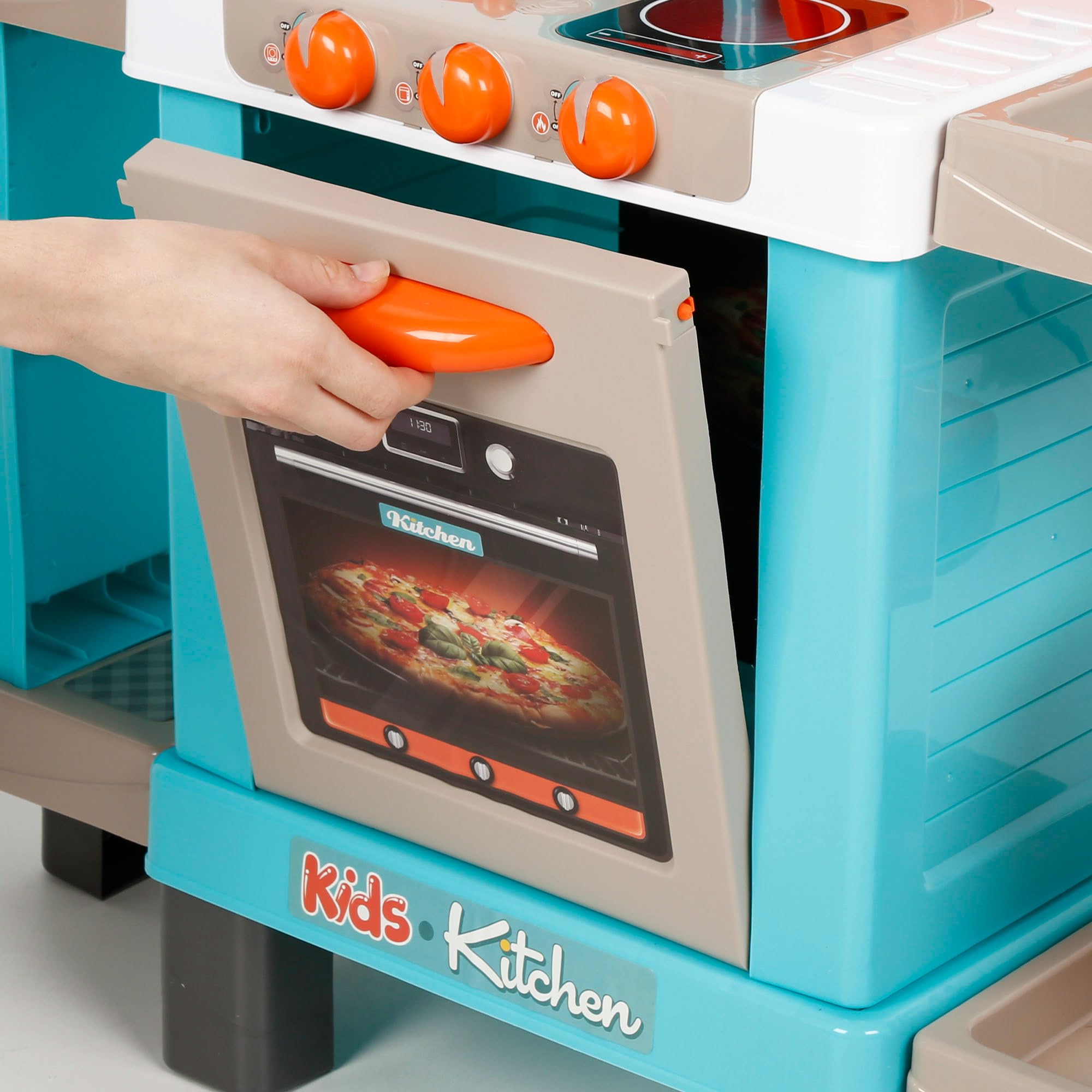 ColorBaby 47967 My Home Cocina Juguete, 78x28x87 cm, Luz y Sonido, con Accesorios para cocinar, Alimentos, Horno, Estantes, Fregadero, Cocinita Infantil, Cocinitas Infantiles, Cocinas para niños, +3