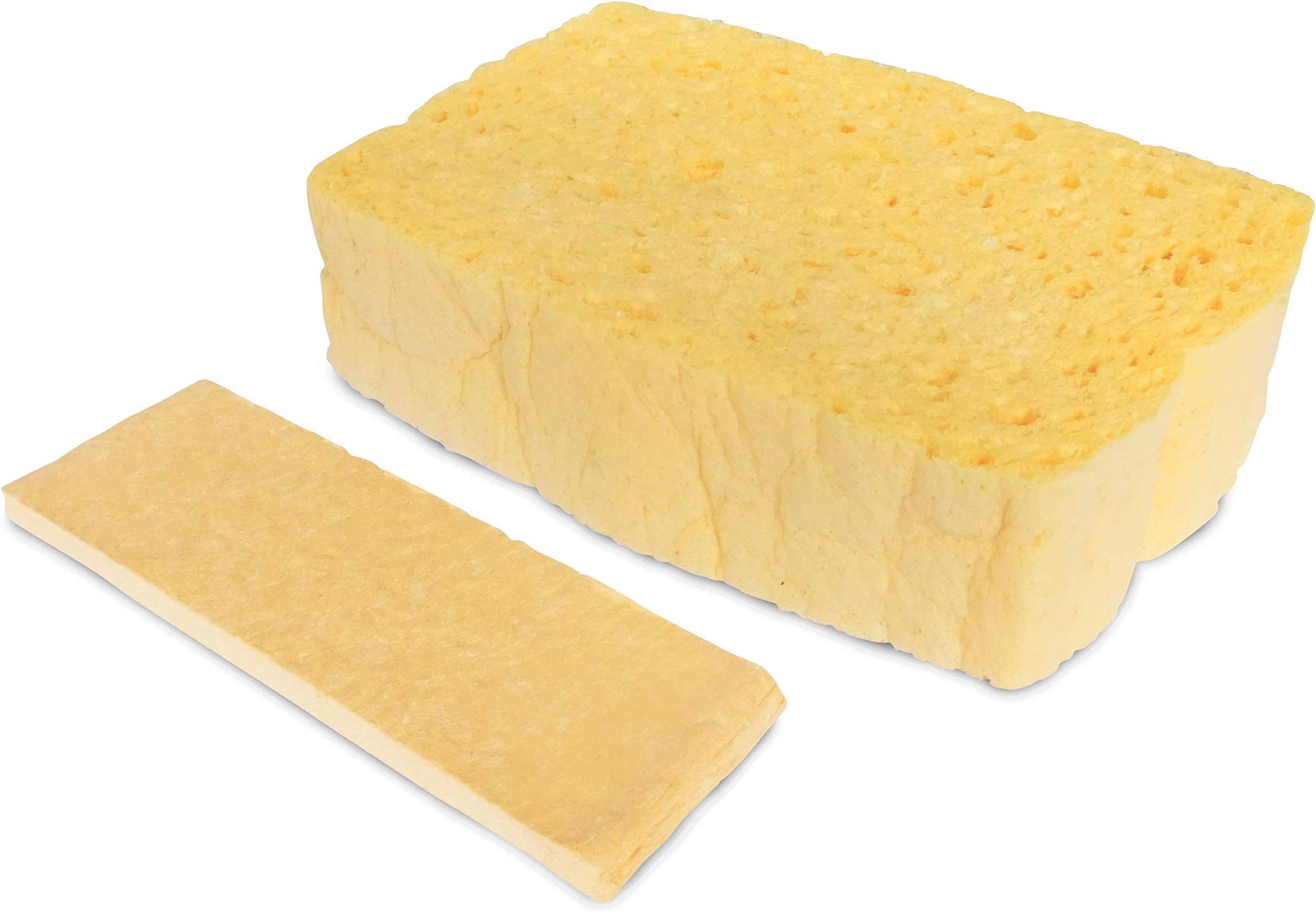 Spontex Midi Compressed Viscose Sponge Fine-Pored Suitable for Cleaning Tiles/Vehicles and Blackboard Sponge, Approx. 135 x 90 x 37 mm - Pack of 10