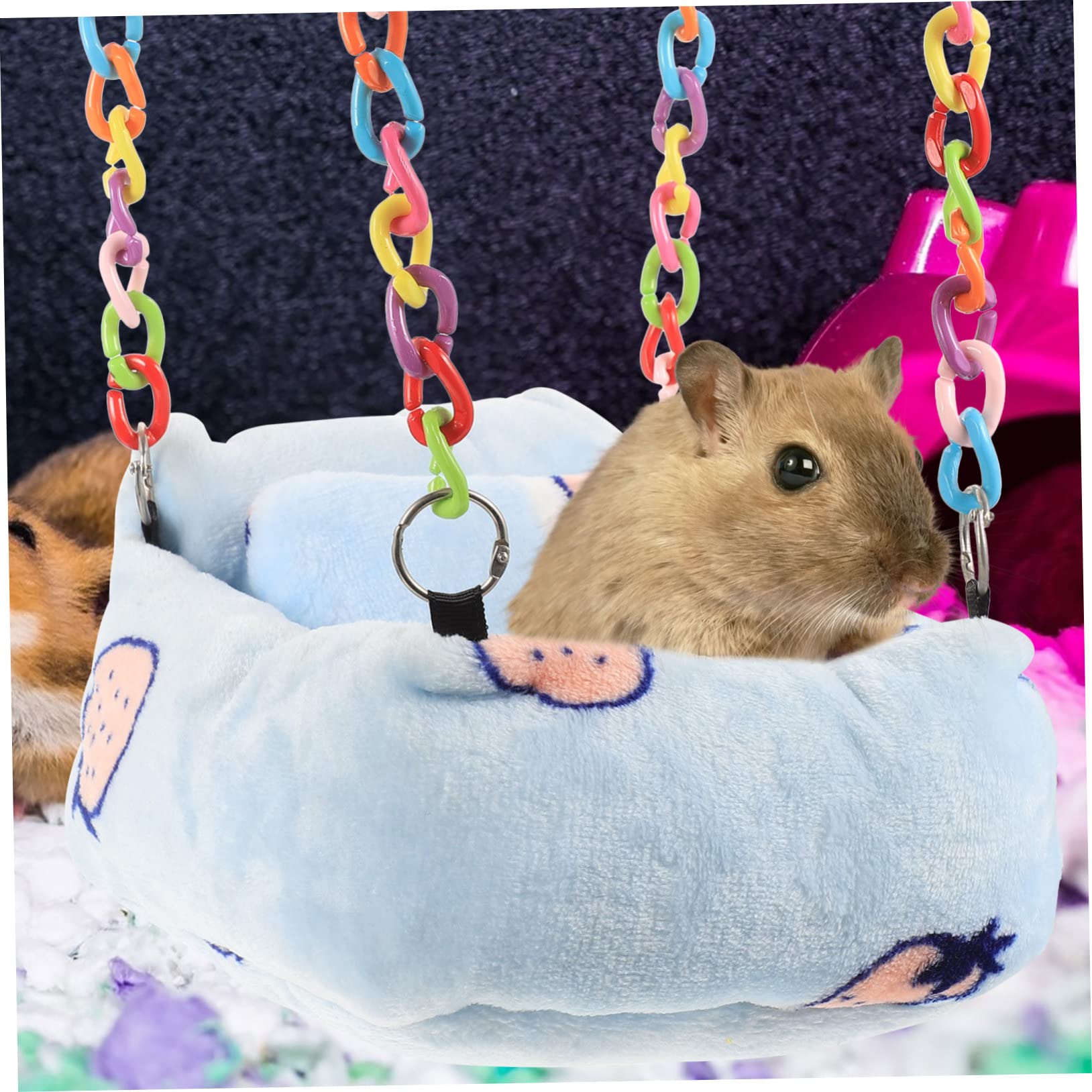 DOITOOL 2stücke Hängematte Für Kleine Haustiere Bunte Hängematte Für Hamster Ratten Und Chinchillas Atmungsaktiv Sicher Und Bequem Für Schlafplätze Und Spielbereiche Im Käfig