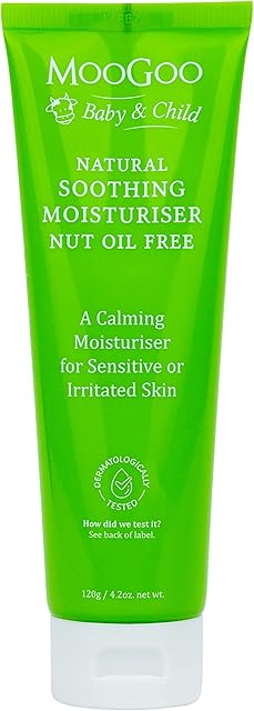 MooGoo Soothing Moisturizer Nut Oil Free - A gentle, nourishing, moisturizing cream for delicate & sensitive baby skin - cruelty-free, paraffin-free, dairy-free natural moisturizer for face & body