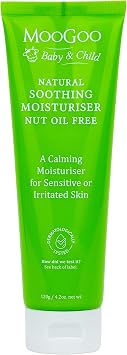 MooGoo Baby Soothing Moisturiser Nut Oil Free - Gentle & Hypoallergenic with 10% MSM for Sensitive, Irritated & Delicate Skin, Paediatrician Approved, for All Ages, 120g / 4.2 oz.