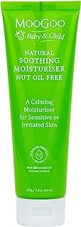 MooGoo Baby Soothing Moisturizer Nut Oil Free - Gentle & Hypoallergenic with 10% MSM for Sensitive, Irritated & Delicate Skin, Paediatrician Approved, for All Ages, 120g / 4.2 oz.