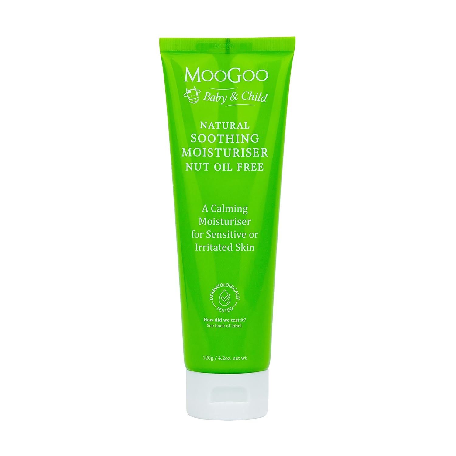 MooGoo Baby Soothing Moisturizer Nut Oil Free – Gentle & Hypoallergenic with 10% MSM for Sensitive, Irritated & Delicate Skin, Paediatrician Approved, for All Ages, 120g / 4.2 oz.