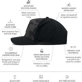 melin Unisex Hydro Odyssey Stacked Baseball Cap
