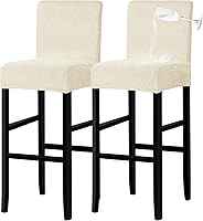 Vista 27 de Lellen - Fundas para taburete de bar de jacquard, fundas para silla de taburete de bar, fundas para silla de bar, fundas para taburete de bar