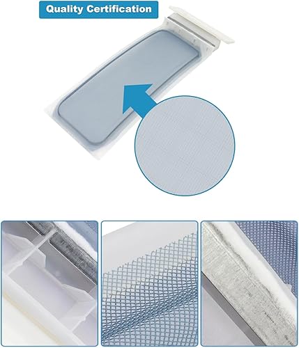 Miniatura 3 de W10717210 Reemplazo de filtro de pantalla de pelusa para secadora 8557882 W10641634 8558459 8558463 8559787 348851 689465 8557857 - Compatible con