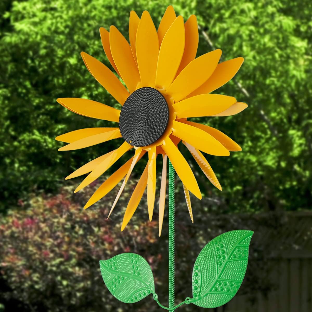 Wind Spinner 3D Metal Sunflower Windmill HeavyDuty Metal