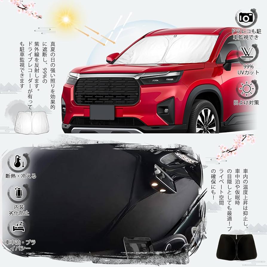 HONDA　WR-V用　サンシェード　5枚セット　新品 Amazon | Loveyes ホンダ WR-V サンシェード 全面 WRV フル