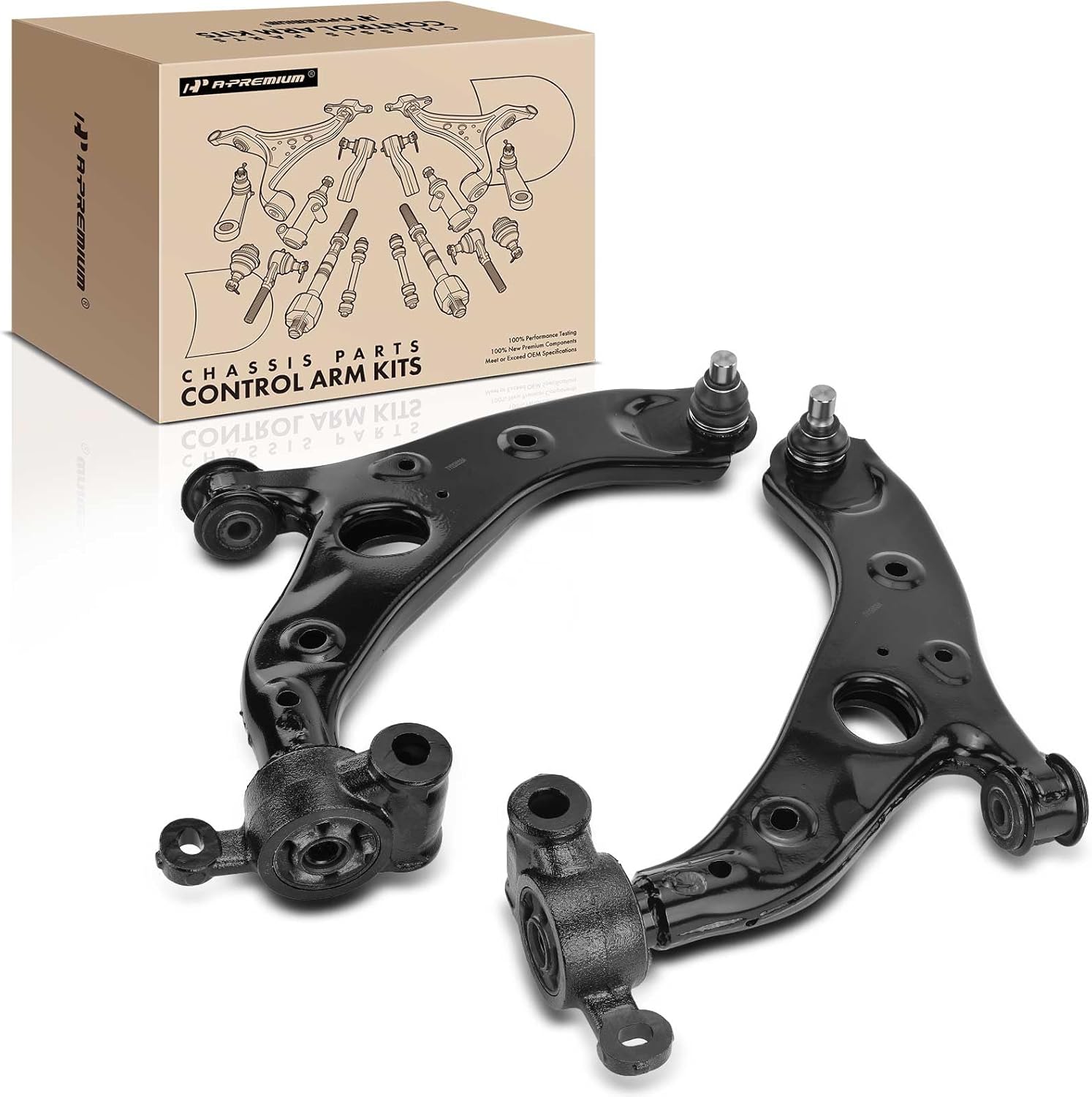 A-Premium 2 x Front Lower Control Arm, with Ball Joint & Bushing, Compatible with Mazda 6 2014-2020