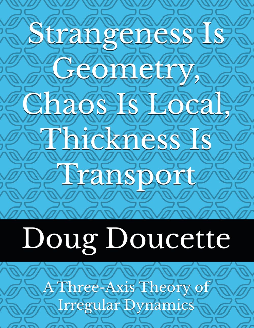 Strangeness Is Geometry, Chaos Is Local, Thickness Is Transport: A Three-Axis Theory of Irregular Dynamics