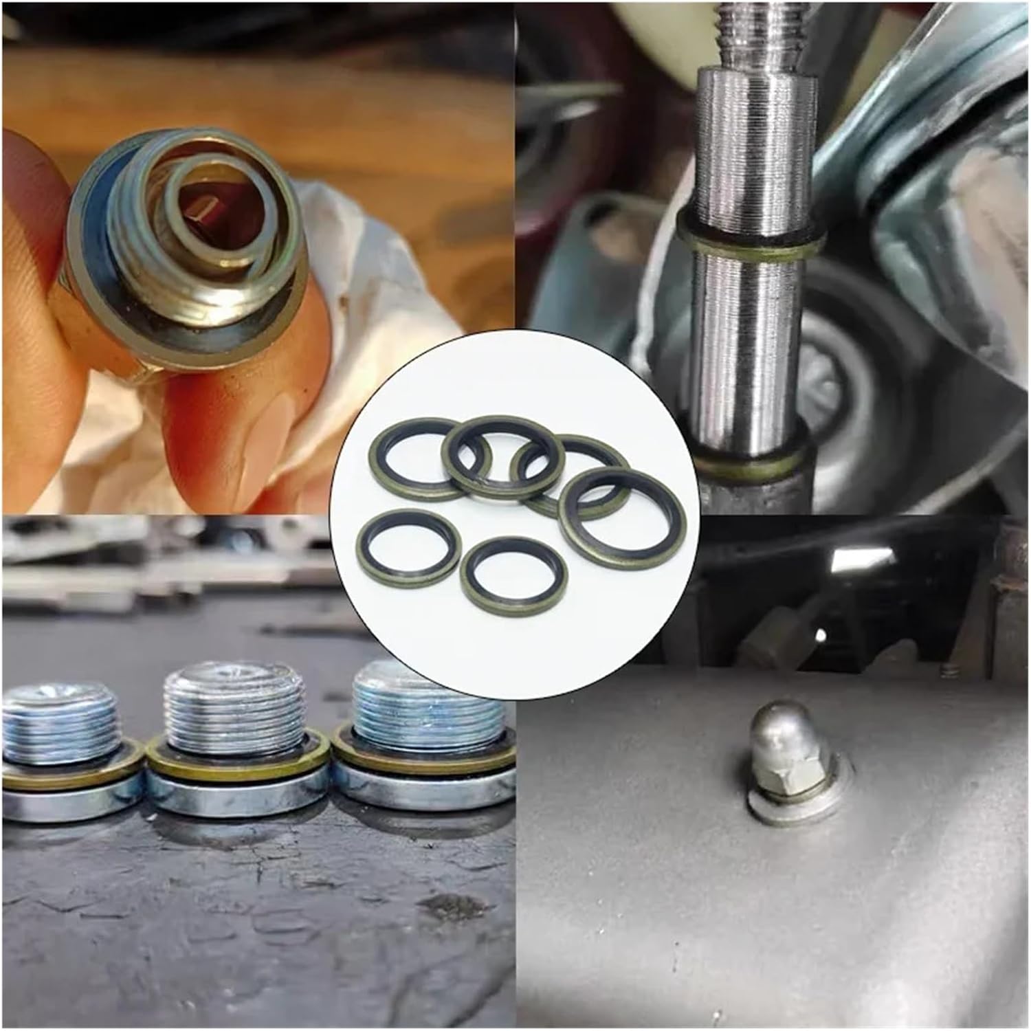 Seal Washer M5 M6 M8 M10 M12 M14 M16 M18 20 M24 Bonded Metal Rubber Gasket Oil -resistant Oil Drain Bolt Plug Sealing