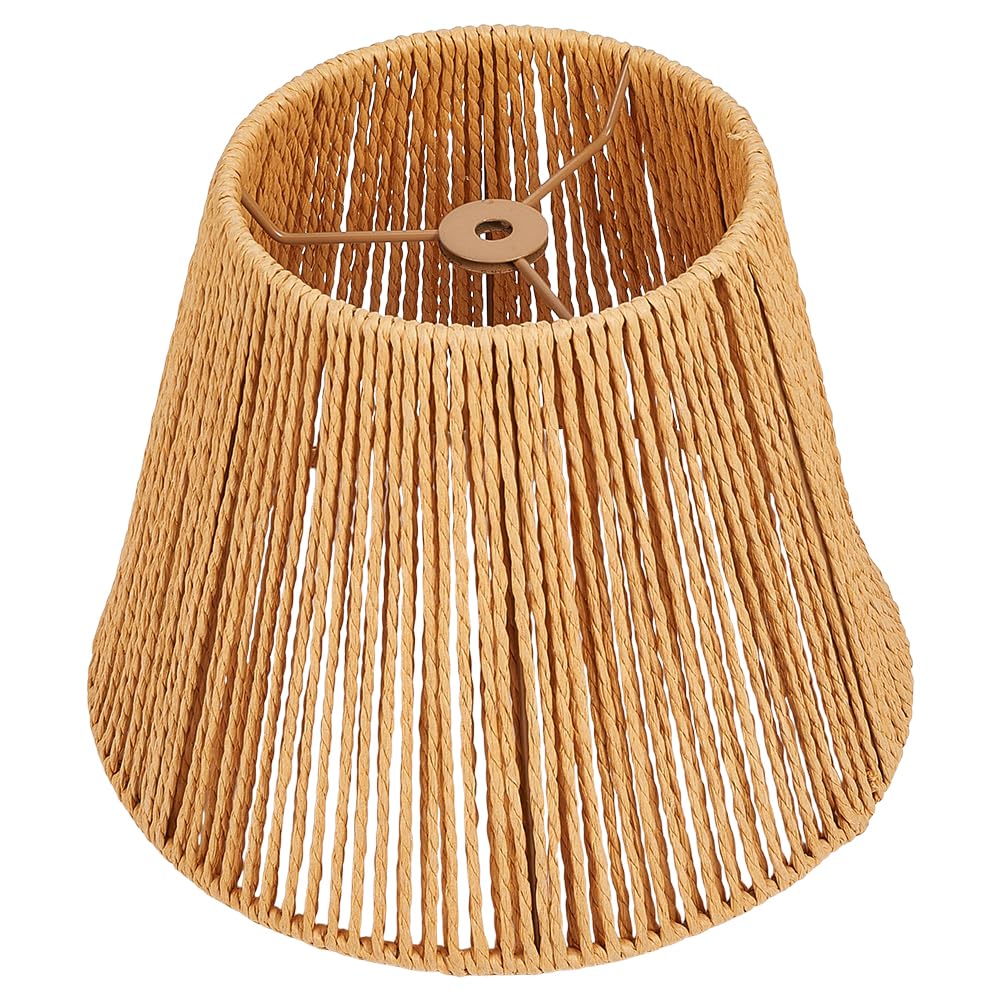UNICRAFTALE Rattan Boho Small Lampshade Chocolate Boho Woven Lampshade