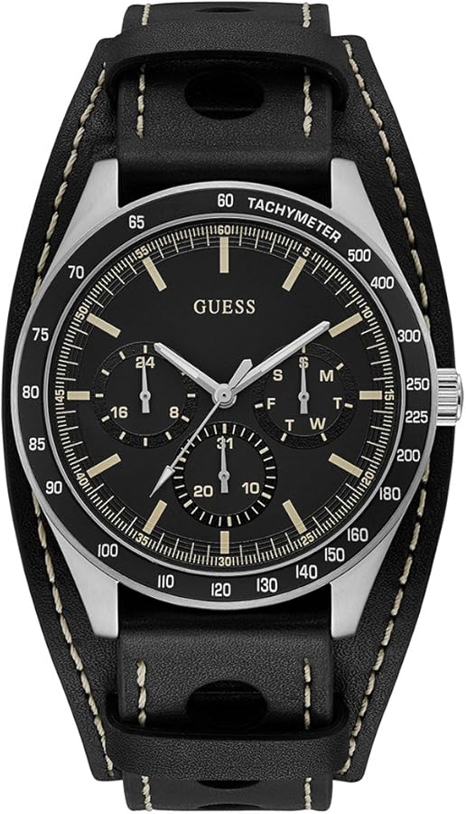 Amazon | Guess 腕時計 メンズ レザーウォッチ W1100g1 | 腕時計 