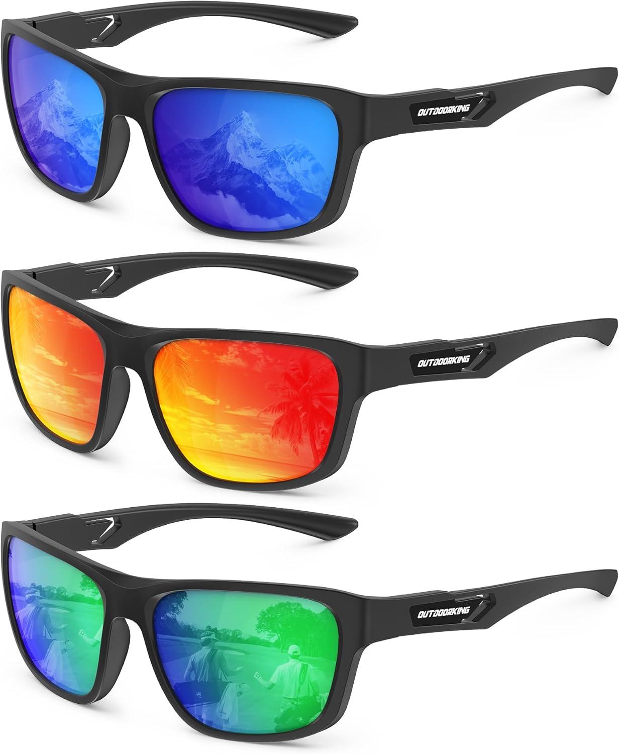 KALIYADI Polarized Sunglasses Men Sports-Sunglasses: Classic Sun Glasses for Driving, Fishing for Women with UV400 Protection