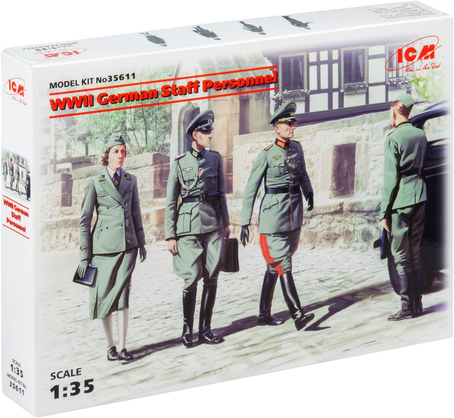 ICM Models WWII German Staff Personnel Building Kit