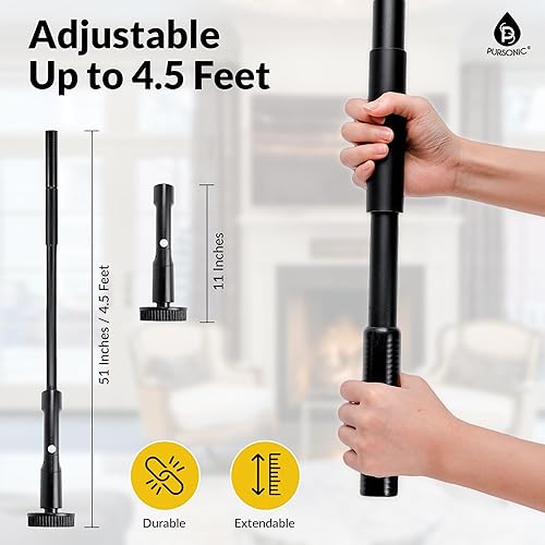 Miniatura 6 de Pursonic Limpiador eléctrico giratorio herramienta de limpieza inalámbrica con 8 cabezales de cepillo, limpiador de azulejos de baño resistente y