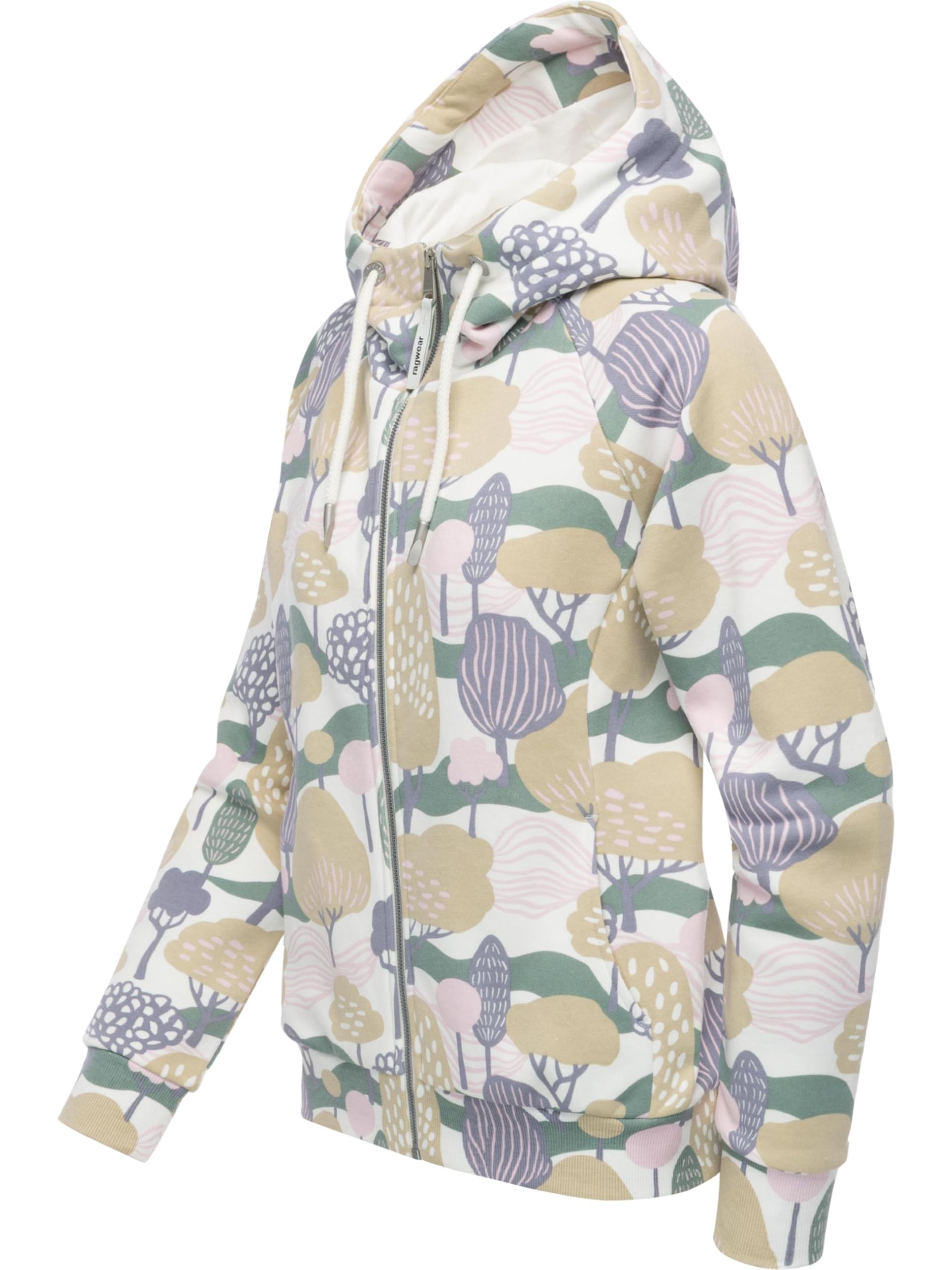 Ragwear Damska bluza treningowa kurtka sportowa z nadrukiem na całej powierzchni i kapturem Fllawia Print XS-3XL