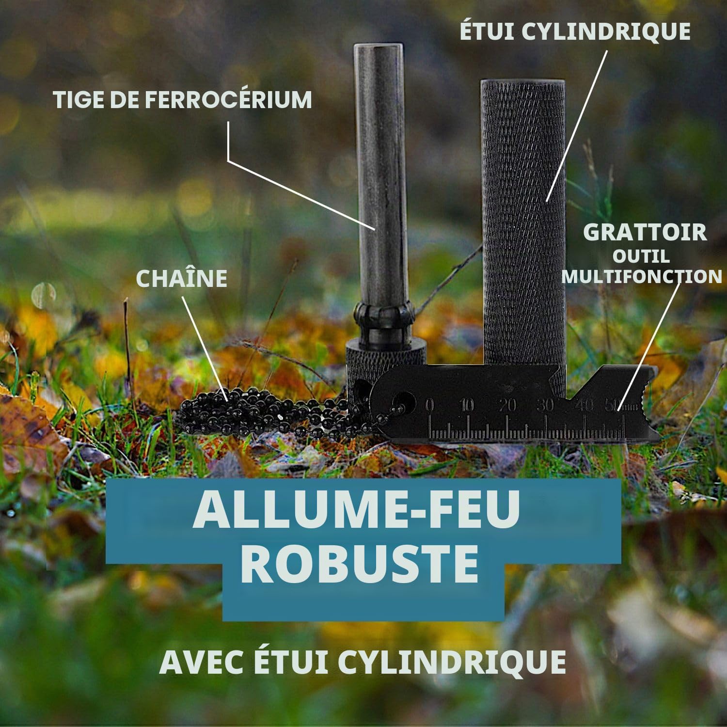 The Friendly Swede Allume-Feu de Survie XL Idéal pour Débutants (XL)