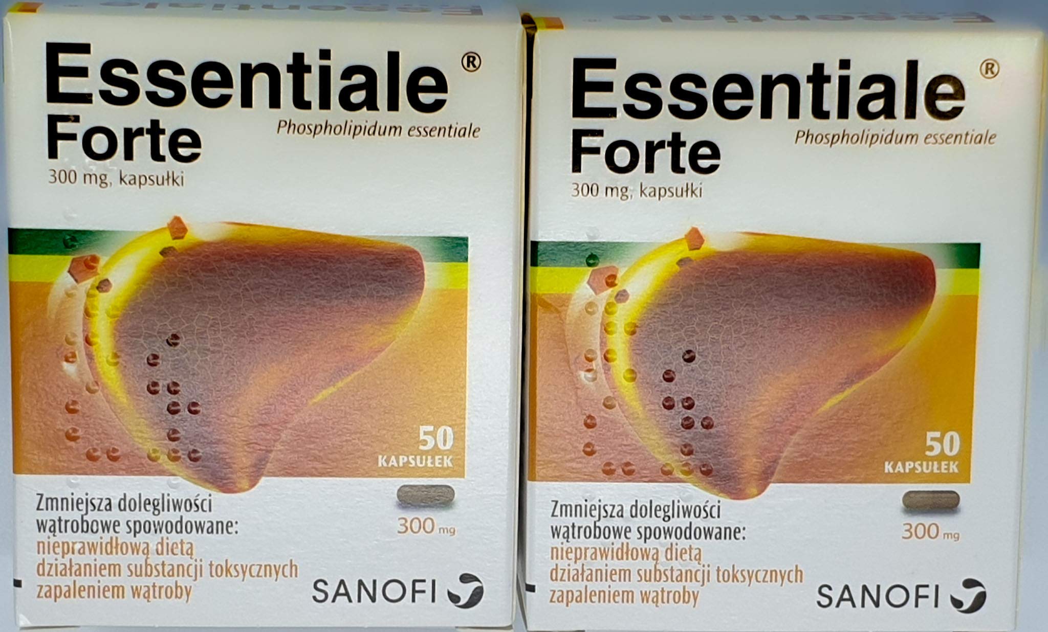 Essentiale Forte - Lot de 100 capsules de régénération du foie et purification des toxines, 300 mg, sans OGM