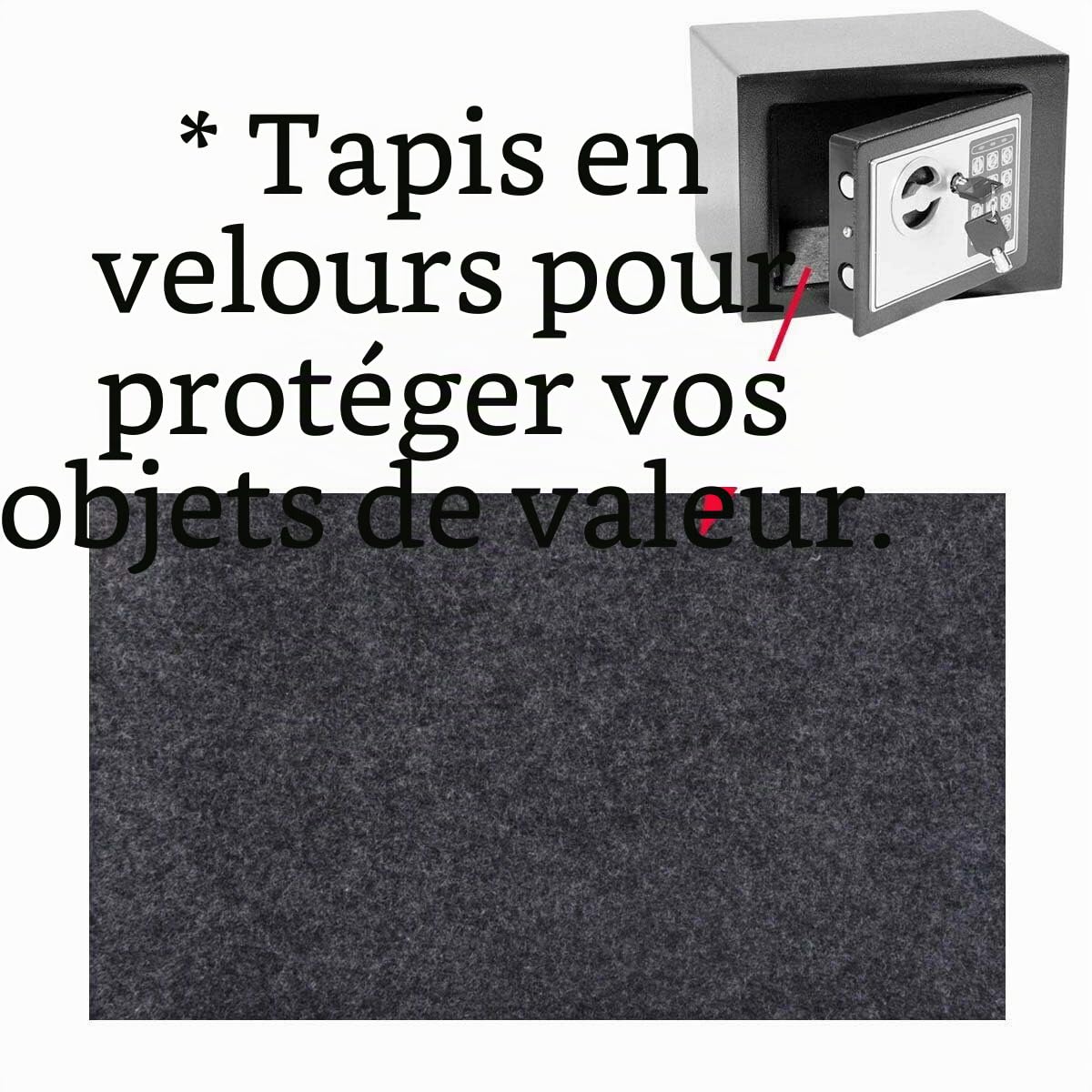 Coffre-fort électronique avec mot de passe - Coffre-fort électronique en acier - 4,6 l - Haute sécurité - Pour la maison et le bureau