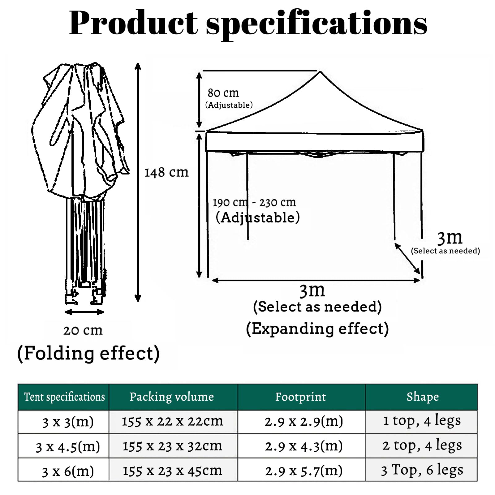 Gazebo da Giardino personalizzata, Gazebo da Giardino personalizzata con logo, tenda pieghevole per feste in campeggio in giardino, riparo per eventi, promozione, fiera