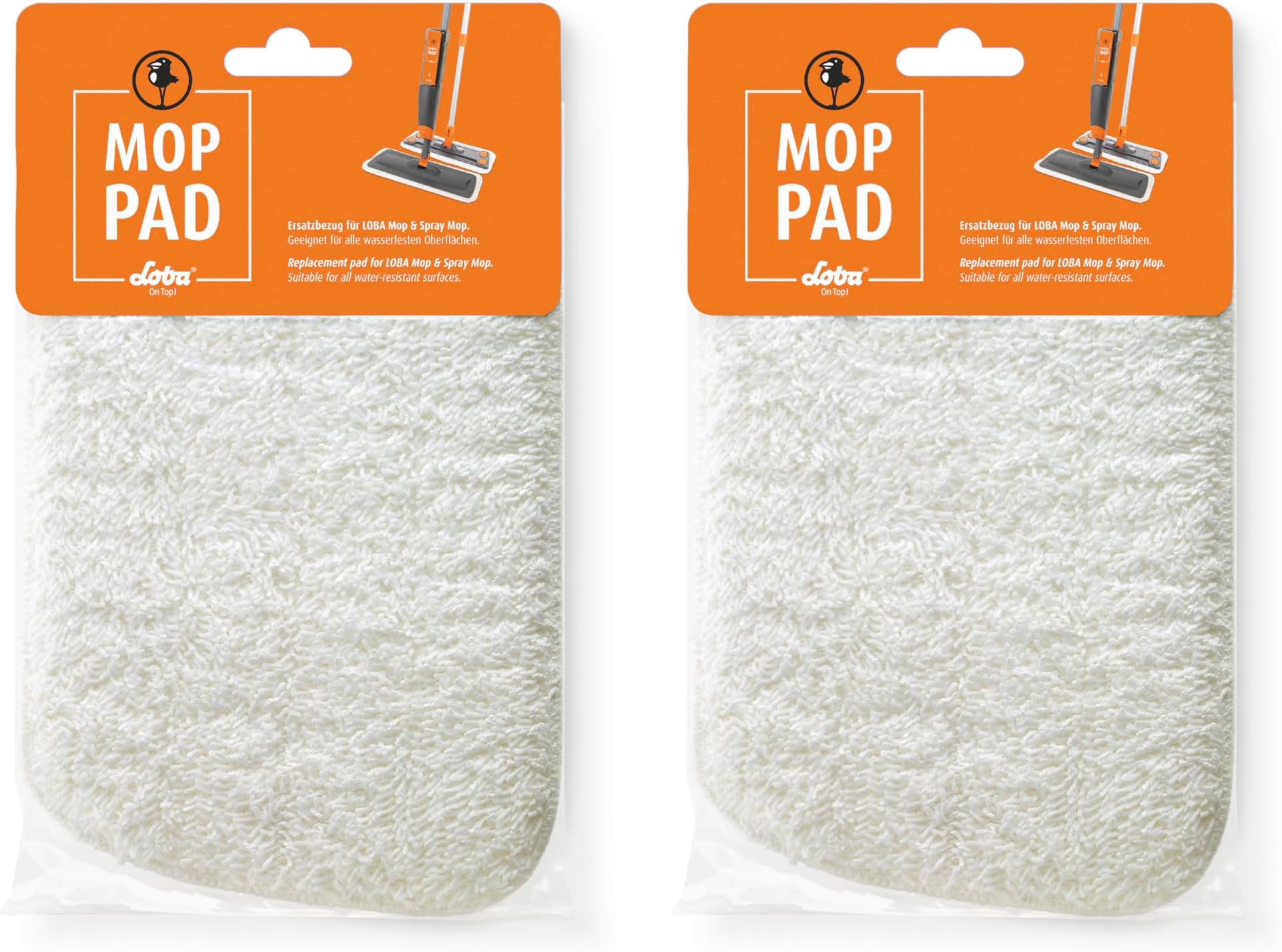 LOBA Microfiber Floor Cleaning Pad Spray Mop Mop (2 pack)