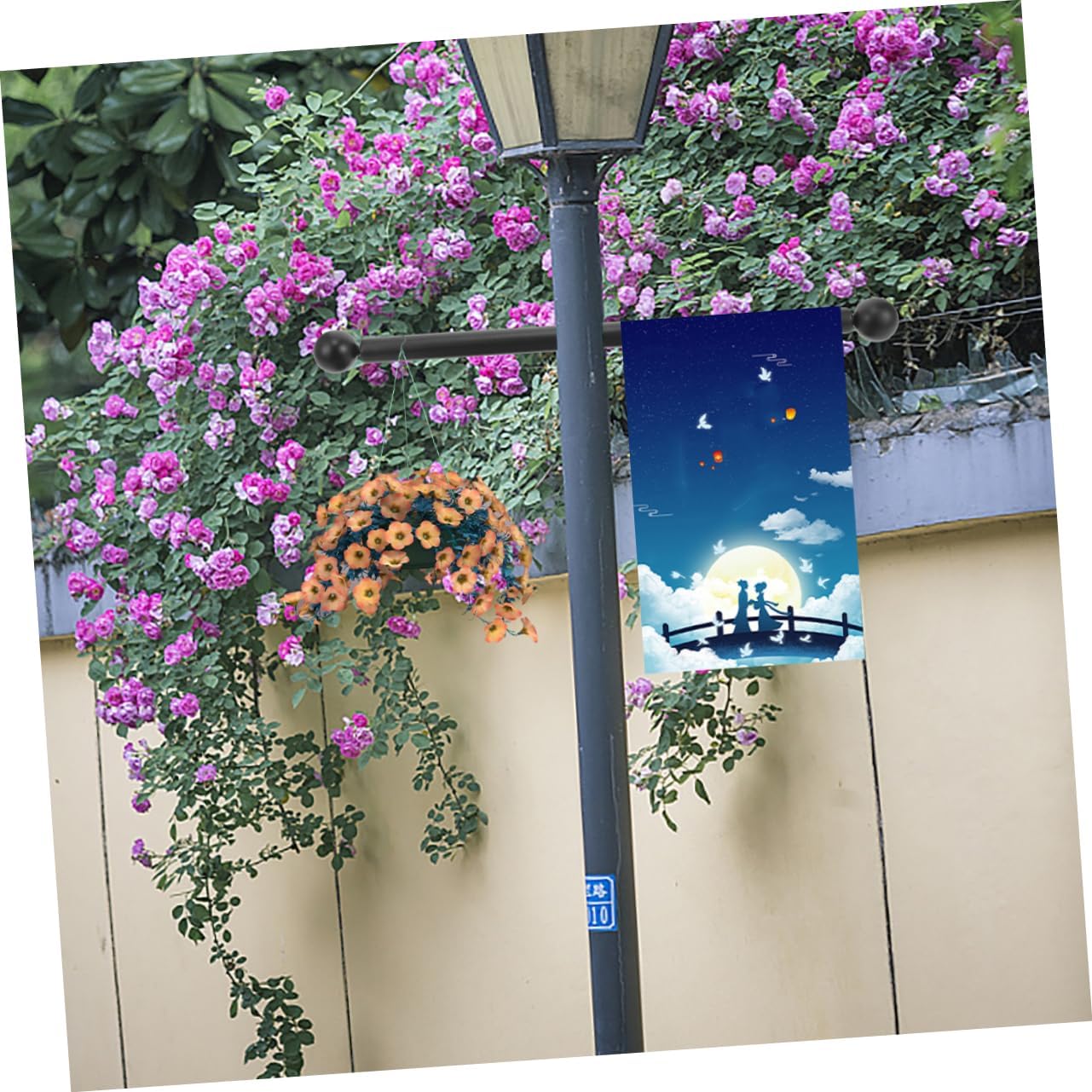 3pcs Lamp Post Cross Arm Handle Replacement Set Metal Light Pole Flag Holder for Use Durable and Stylish Design for Garden Lighting and Flag Display