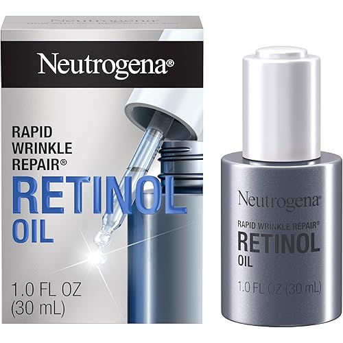 Neutrogena Rapid Wrinkle Repair Retinol Face Oil, Daily Anti-Aging Face Serum to Fight Fine Lines, Deep Wrinkles, & Dark Spots, 1.0 fl. oz