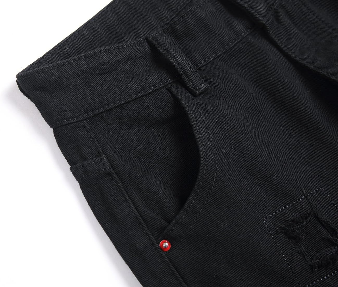 Boy's Stacked Jeans Skinny Fit Ripped Destroyed Distressed Fashion Comfy Denim Jeans Pants - Image 4