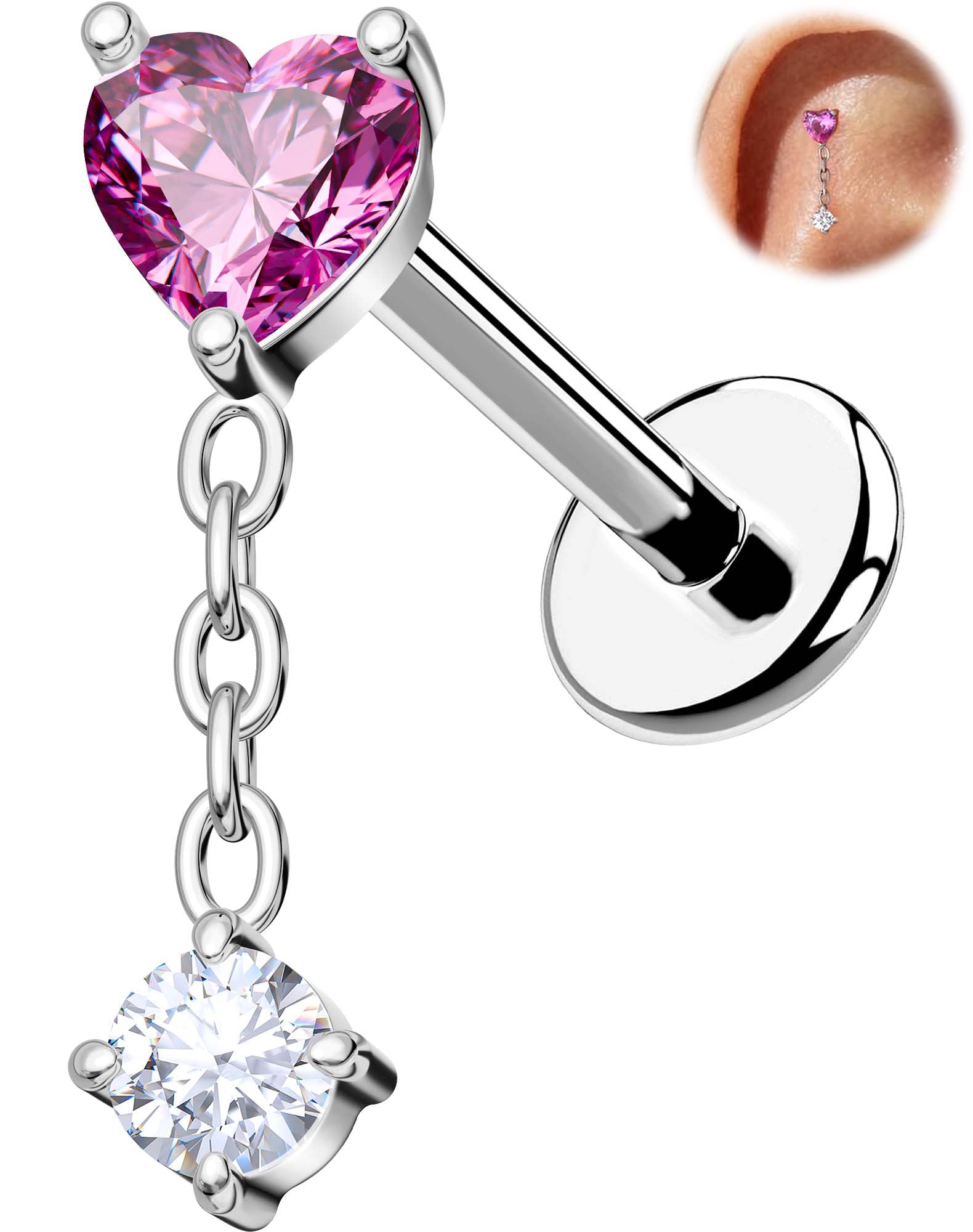 Dangle-white Gold