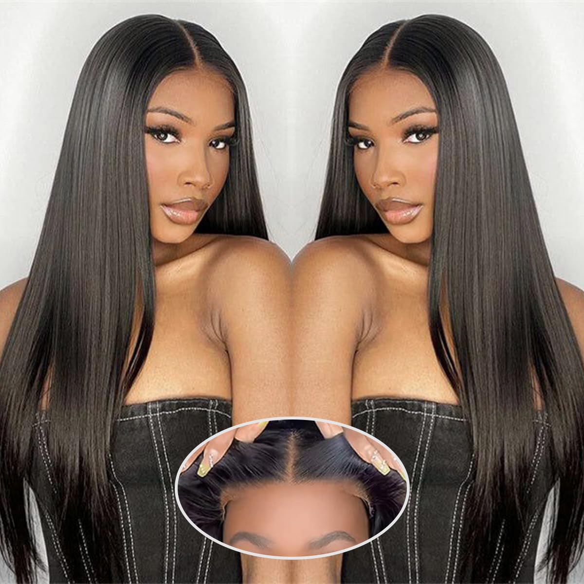 Amazon.com : ZIYGBK 5x5 HD Lace Closure Wigs Human Hair Wear  display picture 1