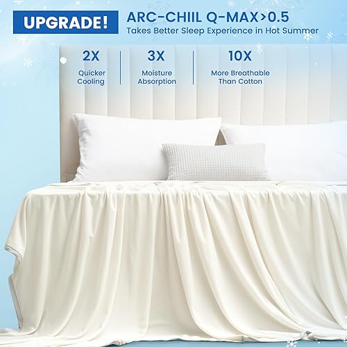 Miniatura 6 de PHF Manta refrescante para personas que duermen con calor, tamaño Queen, manta Arc-Chill Cool absorbe el calor corporal para mantenerte fresco para