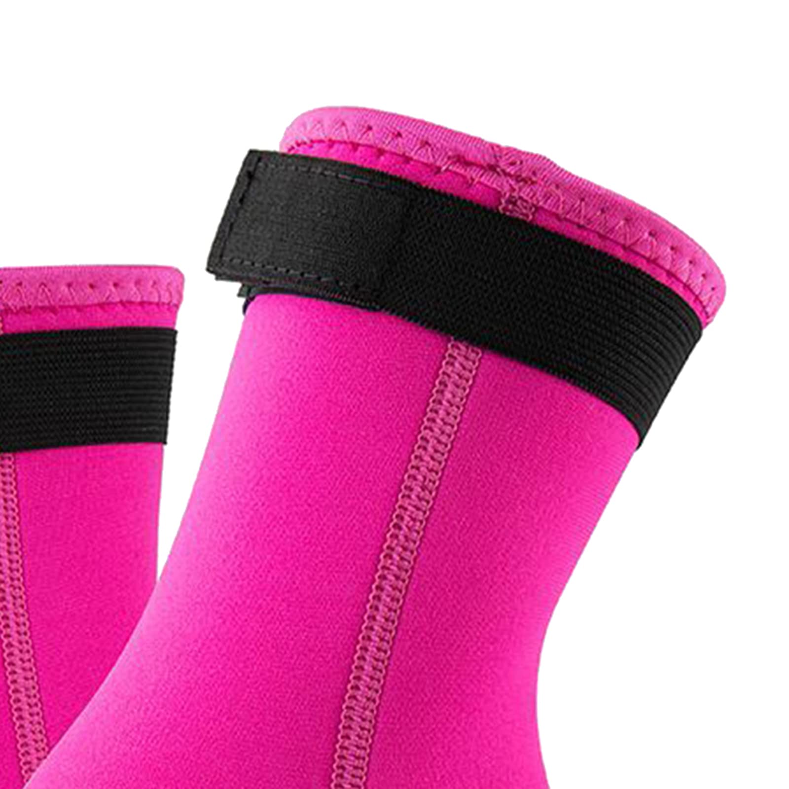 Botas de buceo de neopreno de 3 mm, calcetines de esnórquel, color rojo rosa, talla XS
