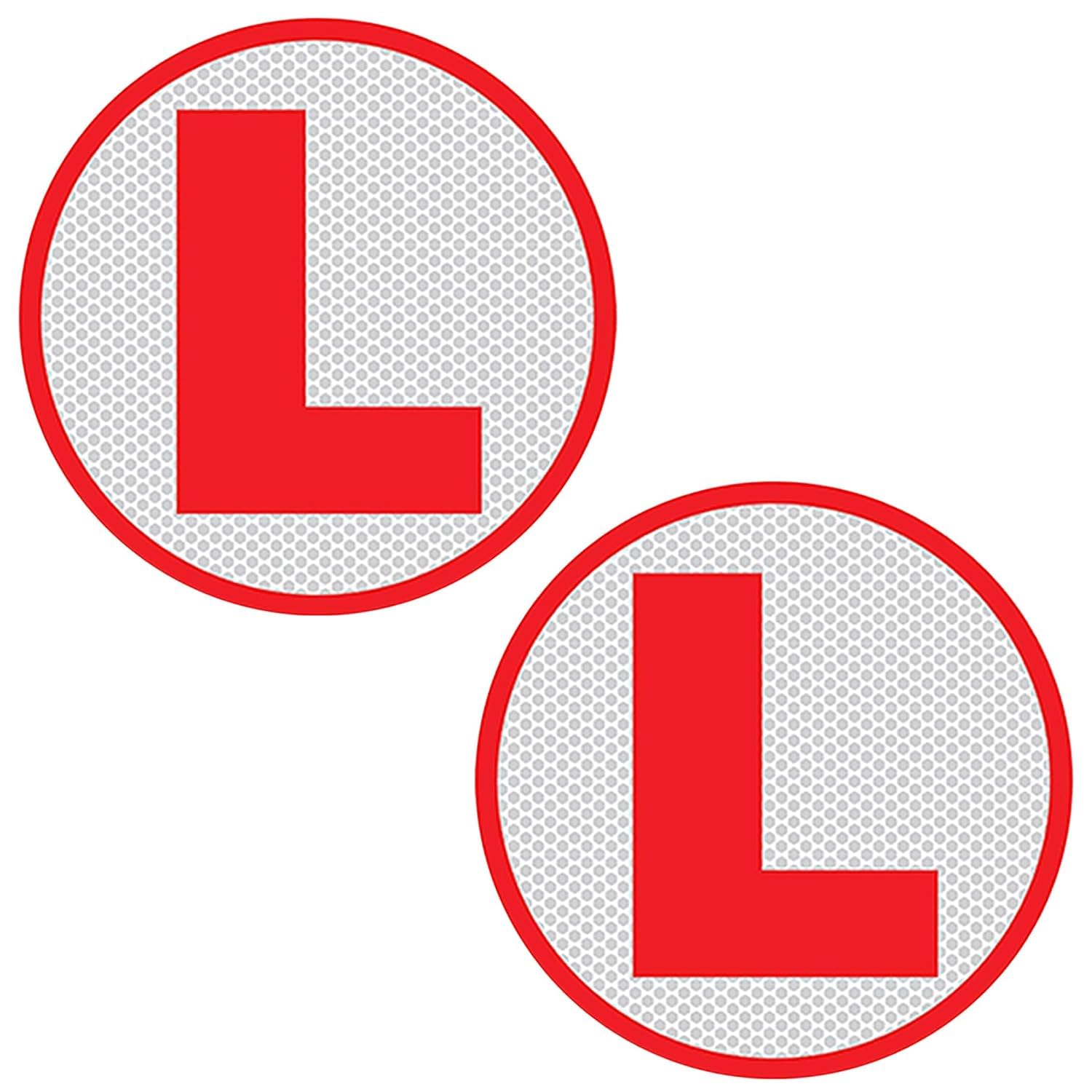 Reflective L Sticker for Learning Drivers | Waterproof Car Board Sticker | Easily Removable, Exterior Decal for Car Bike Scooter Beginners Driving 15cm x 15cm (2 Piece)-image-29