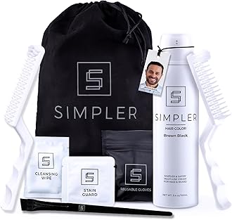 Brown Black Mustache and Beard Upgraded Brush Kit with 3 Brushes Included for Precision Application - Gentle, Simple, and Reusable Beard Color for Men