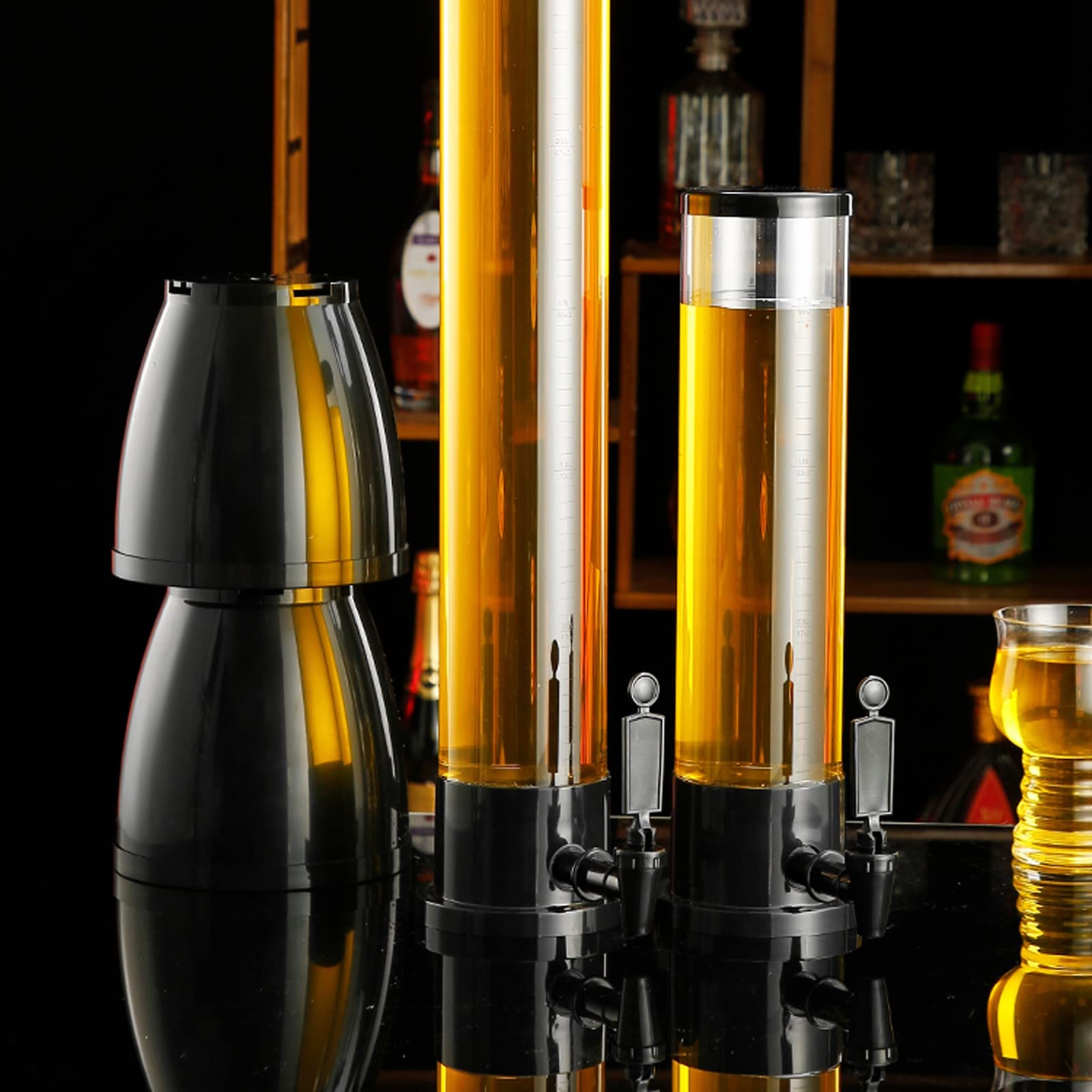Dispensador de torre de cerveza Dispensador de cerveza de 1,5 l con grifo Dispensador de torre de cerveza Dispensador de bebidas multiusos Dispensador de cerveza comercial para restaurantes, bares D