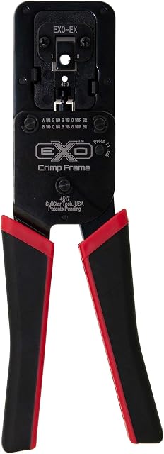 Platinum Tools 100061C EXO Moldura de crimpagem com conjunto de moldes EXO-EX para conectores ezEX-RJ45
