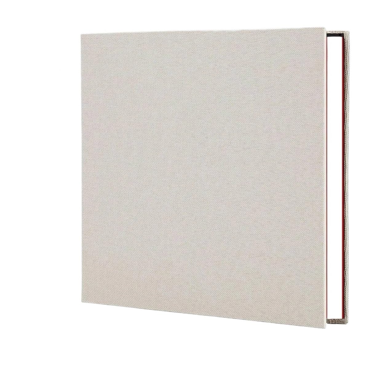 Photo Album Self Adhesive 11x10.6 Scrapbook 40 Pages Linen Cover DIY(Off white)