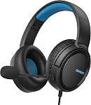 BINNUNE Gaming Headset with Mic for PC PS5 PS4 Xbox 1 NS, Wired Gaming Headphones with Microphone for PS 4|5 Xbox1-White