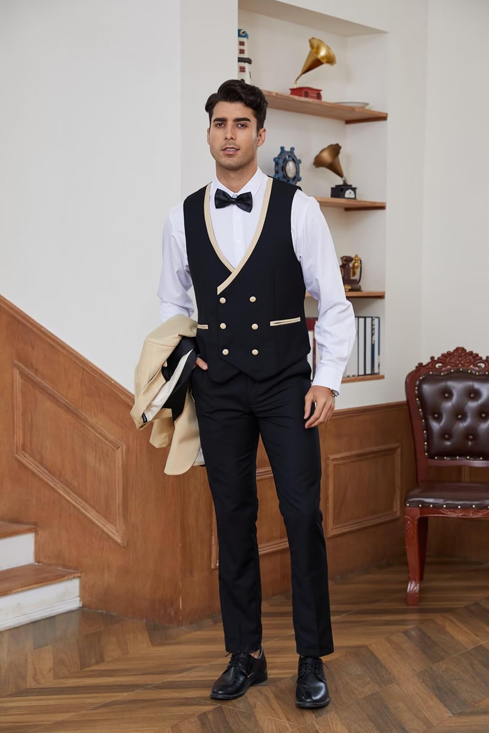 Mens Suits Slim Fit Suits for Men 3 Piece Tuxedo Wedding Prom Suit Formal Business Fashion - Image 3